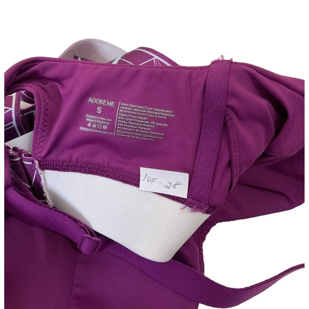Adore Me Women Size Small Purple Sports Bra Activewear (10F-28)